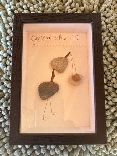 Pebble rock art cicogna - rock,